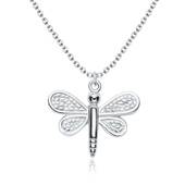 Dragonfly Designed Silver Necklace SPE-3384